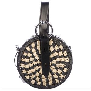 Rebecca Minkoff Black and Beige Round Crossbody Bag